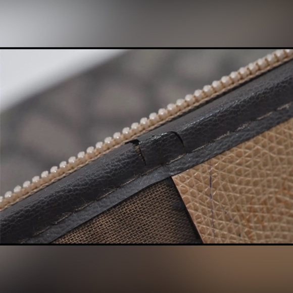 YVES SAINT LAURENT Clutch Hand Bag Purse PVC Leather Gray 2289I - Picture 12 of 15